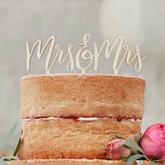 Cake topper - Mrs & Mrs