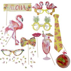 Photobooth props kit - Flamingo
