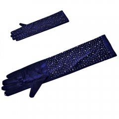 Handskar till bal eller bröllop, marinblå