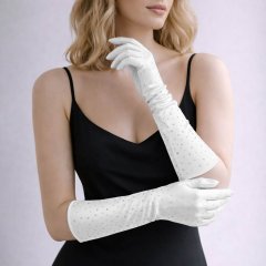 handskar till bal och bröllop, strass