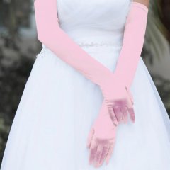 Handskar till bal eller bröllop, rosa