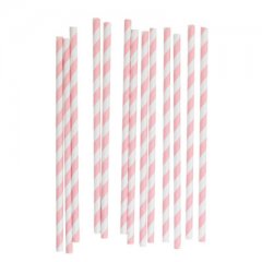 Straws - Stripes rosa