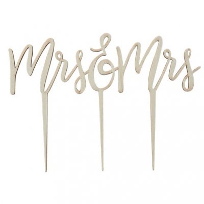 Cake topper - Mrs & Mrs