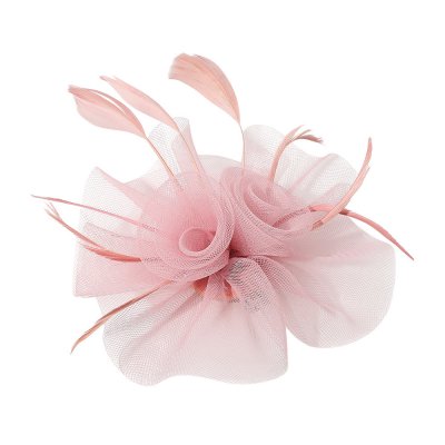 Rosa fascinator / hårdekoration till bal eller bröllop