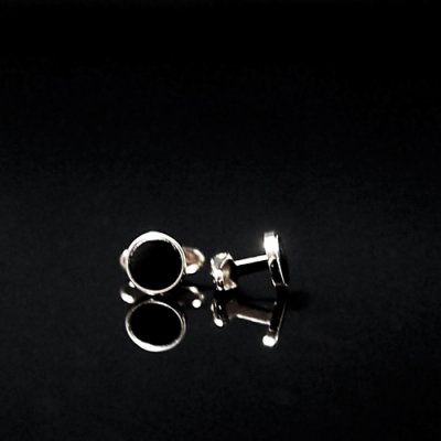 Frackknappar silver/svarta