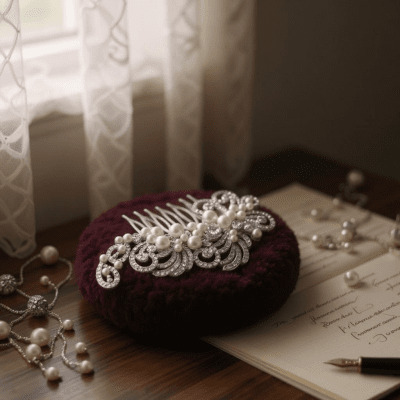 Hårkam / hårsmycke till bröllop och fest