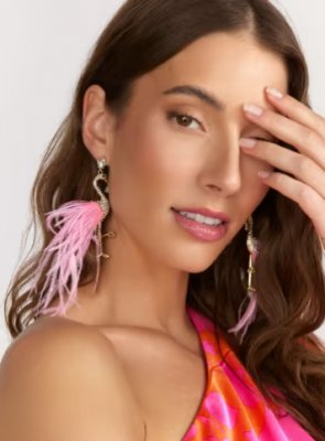 Örhängen med flamingos