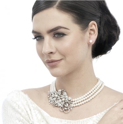 Pärlhalsband till fest och bröllop